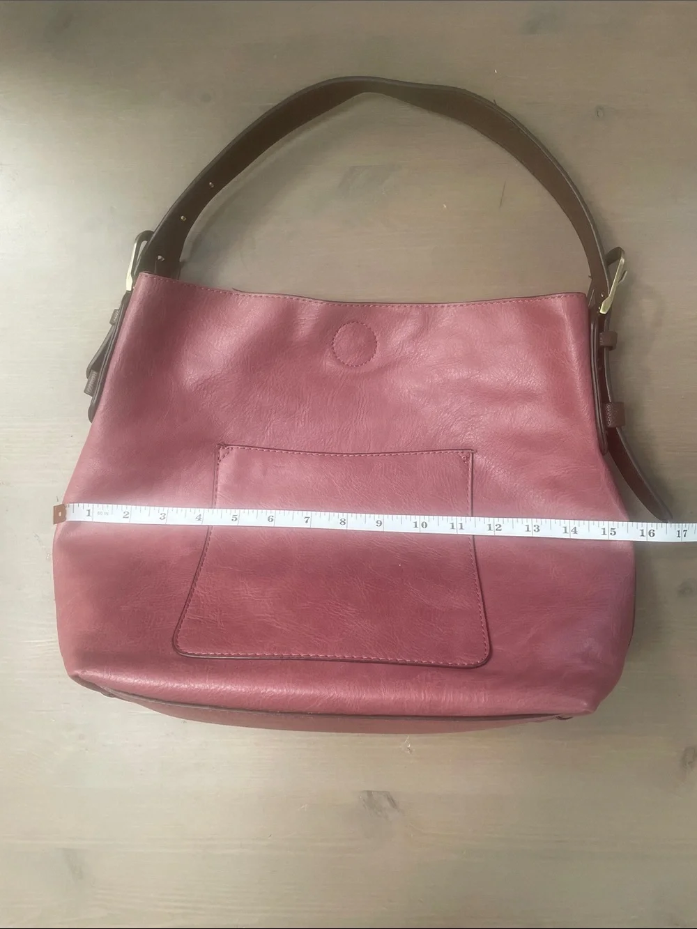 Joy Susan 2-in-1 set with Classic Hobo Bag Berry and Brown Interior Purse / Bag